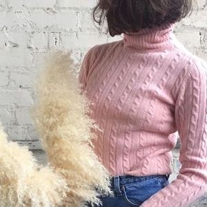 Ralph Lauren pink Turtleneck Angora wool blend  M